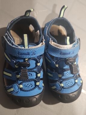 Kamik Blue and Lime Kids' Outdoor Sandals